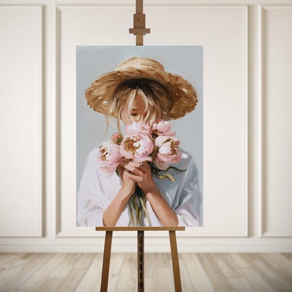 Obraz s ručně malovanými prvky na plátně 70x100 cm Estelle – Styler