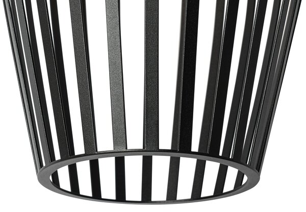 Designové závěsné svítidlo černé s opálem - Angela