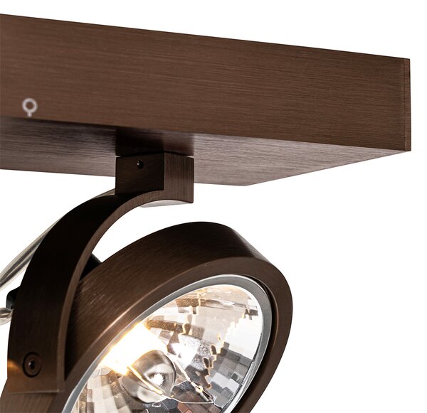 Designové bodové světlo tmavě bronzové 2-světlo otočné a naklápěcí - Go