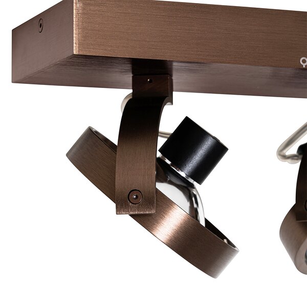Designové bodové světlo tmavě bronzové 2-světlo otočné a naklápěcí - Go
