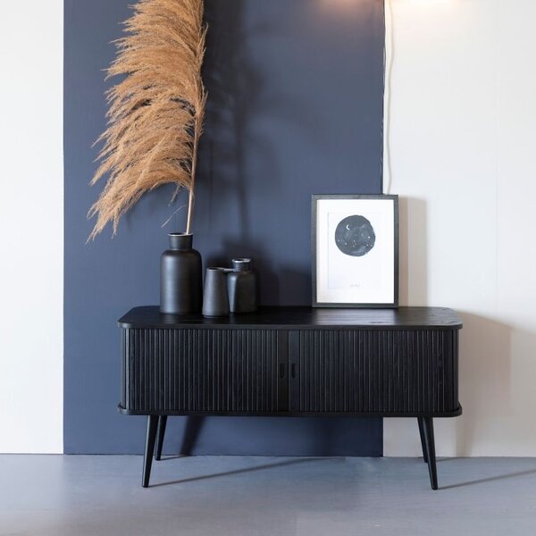 Černá dubová komoda ZUIVER BARBIER 120 x 40 cm