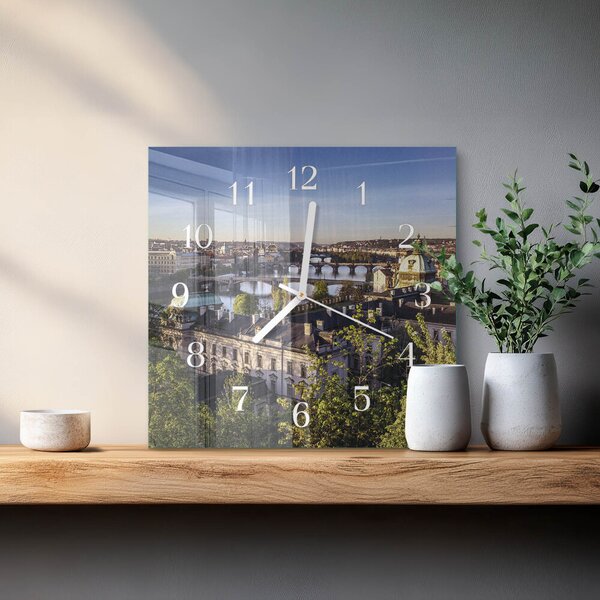 Skleněné hodiny Praha zskb-30x30-00086213