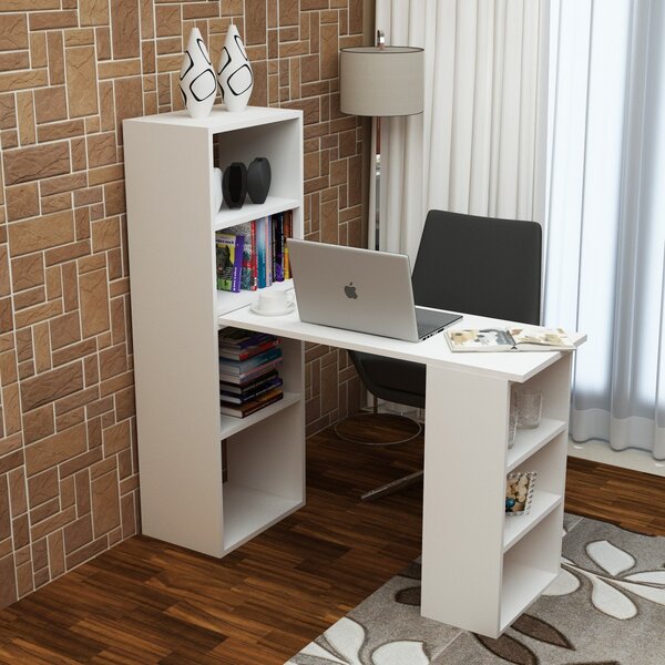 Hanah Home Psací stůl s regálem Last bílý