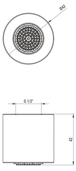 Deante Silia hlavová sprcha 4.2x4.2 cm kulatý || NQS_C30K
