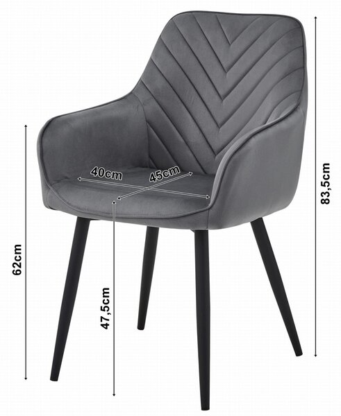 Jídelní křeslo NANA VELVET, tmavě zelené