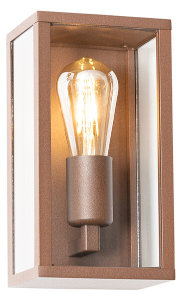 Chytré nástěnné svítidlo rezavě hnědé 26 cm IP44 vč. WiFi ST64 - Charlois