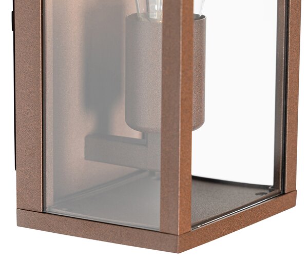 Chytré nástěnné svítidlo rezavě hnědé 26 cm IP44 vč. WiFi ST64 - Charlois
