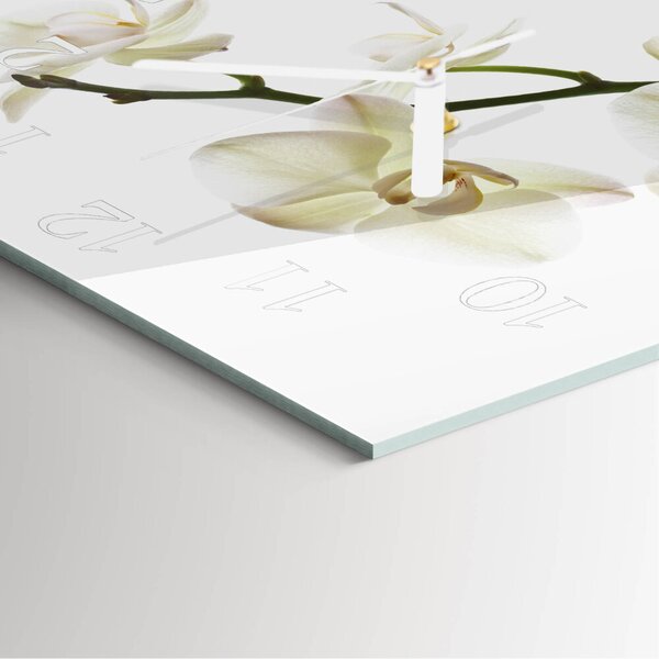 Skleněné hodiny Orchidej zskb-30x30-00083659