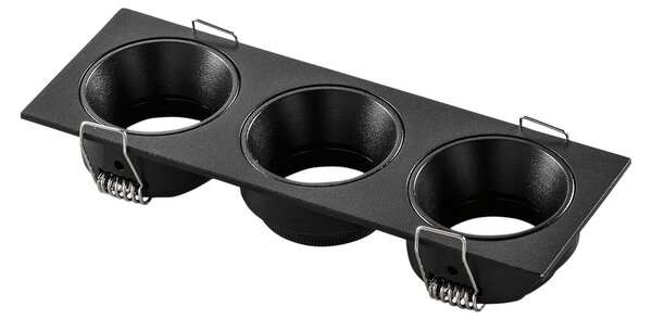 FAN INC-ELEVEN-Q3-NER Vestavné svítidlo Eleven (černé, trojité, hliník) IP20, 162 x 55 x 28 mm - FANEUROPE