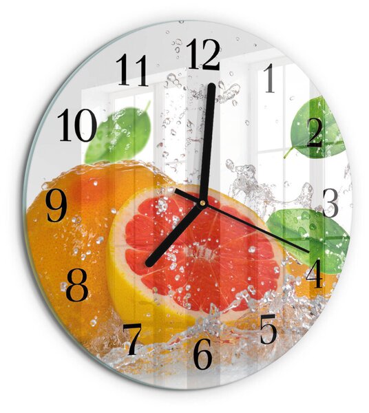 Skleněné nástěnné hodiny Grapefruit zsoc-fi30-00183231