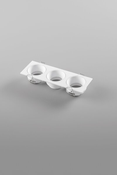 FAN INC-ELEVEN-Q3-BCO Vestavné svítidlo Eleven (bílé, trojité, hliník) IP20, 162 x 55 x 28 mm - FANEUROPE