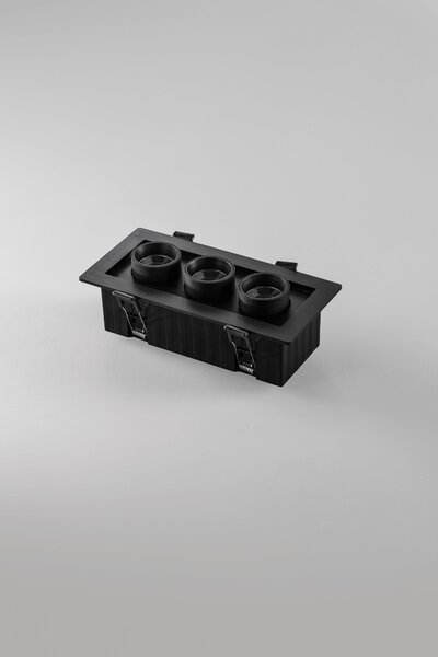 FAN INC-SIDER-3-NER Vestavné LED svítidlo Sider (černé) 16 W, 2130 lm, CCT 3000/4200/6500 K, 188 x 90 x 70 mm - FANEUROPE