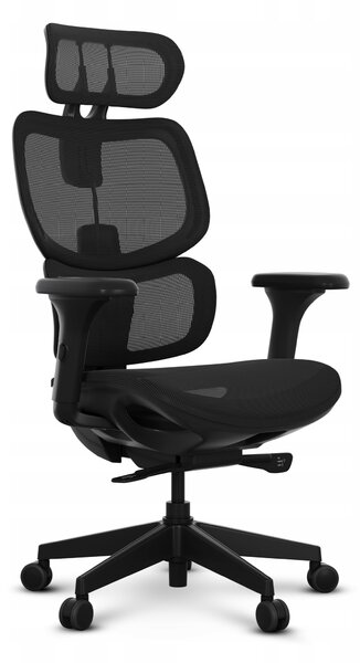 Kancelářské křeslo látkové Sense7 Nobu černé ergonomické otočné 3D