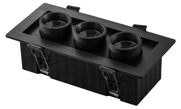 FAN INC-SIDER-3-NER Vestavné LED svítidlo Sider (černé) 16 W, 2130 lm, CCT 3000/4200/6500 K, 188 x 90 x 70 mm - FANEUROPE