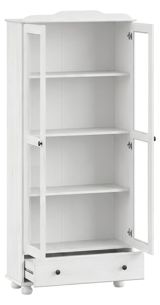 Vitrína 8050BK bílý lak, kovové úchytky