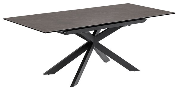 Šedý keramický rozkládací jídelní stůl Kave Home Atminda 160/210 x 90 cm