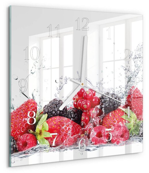 Skleněné hodiny Ovoce zskb-30x30-00081624