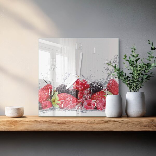 Skleněné hodiny Ovoce zskb-30x30-00081624