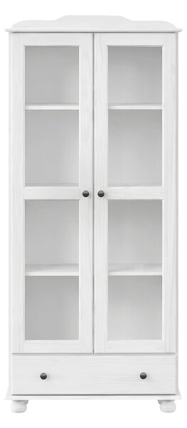 Vitrína 8050BK bílý lak, kovové úchytky