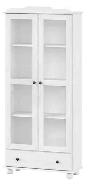 Vitrína 8050BK bílý lak, kovové úchytky
