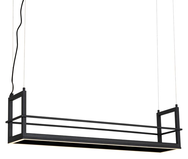 Závěsné svítidlo černé s policí vč. LED 3-stupňově stmívatelné - Cage Rack