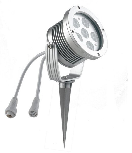 FAN LED-IRIDE-18P-BCO Venkovní reflektor IRIDE DC24V stříbrná, hliník, 18x1 W, 6000 K, stmívatelné, IP65, 14,8 x 12 cm - FANEUROPE