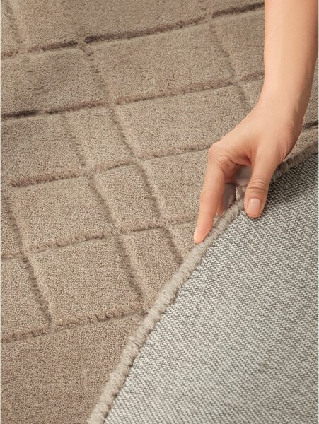 Hnědý vlněný kulatý koberec ø 160 cm Kenso – Villeroy&Boch