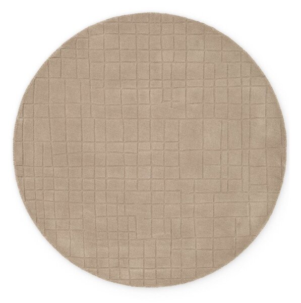 Hnědý vlněný kulatý koberec ø 160 cm Kenso – Villeroy&Boch