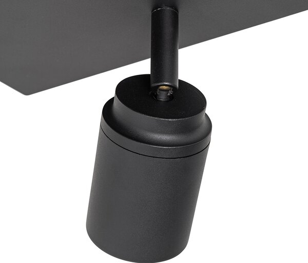 Chytré koupelnové bodové světlo černé čtvercové IP44 vč. 3 Wifi GU10 - Ducha