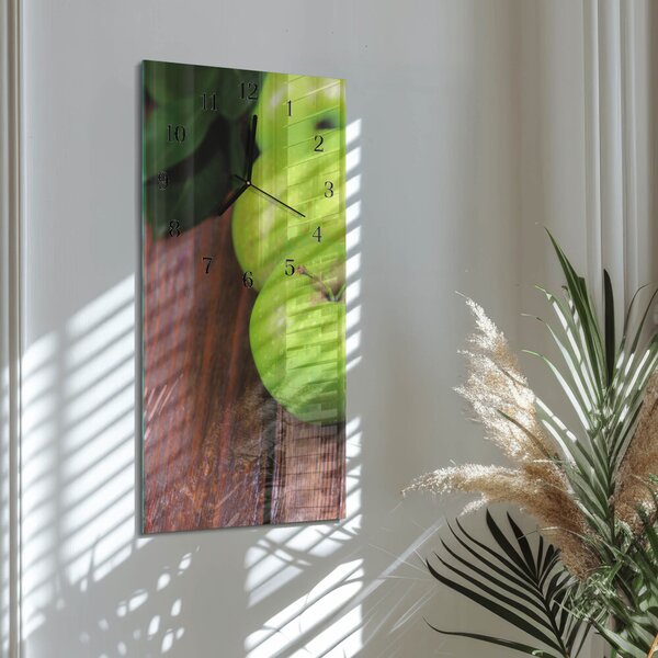 Skleněné hodiny vertikální Jablečný stůl zsppc-30x60-00177169