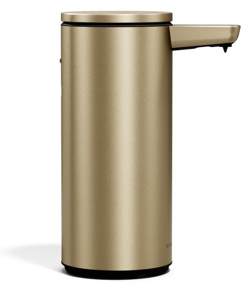 Bezdotykový ocelový dávkovač mýdla v matně zlaté barvě 266 ml – simplehuman