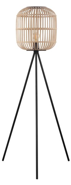 EGLO Podlahové svítidlo trojnožka BORDESLEY, dřevo, 139x35cm 43219