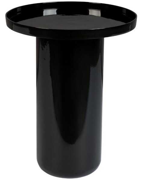 Černý kovový kulatý odkládací stolek ZUIVER SHINY BOMB 40 cm
