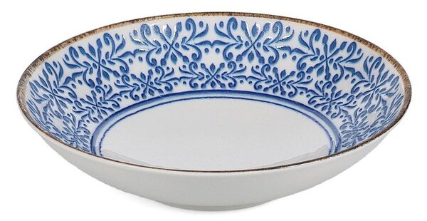 Bílá/modrá porcelánová polévková miska 1 l Azul – BonBistro