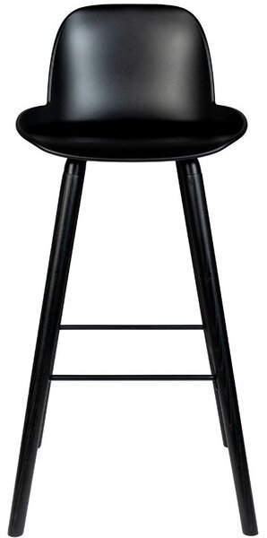 -25 % Dny MOMENTI– Černá plastová barová židle ZUIVER ALBERT KUIP ALL BLACK 76 cm