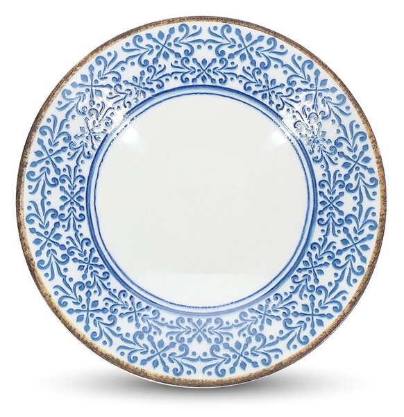 Bílá/modrá porcelánová polévková miska 1 l Azul – BonBistro
