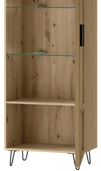 Szynaka Vitrína Limbo 11 65 cm z masivu s LED osvětlením dub Artisan
