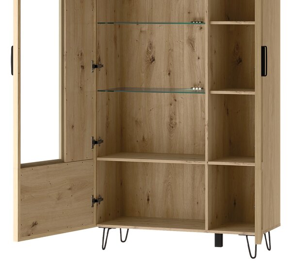 Szynaka Vitrína Limbo 12 95 cm z masivu s LED osvětlením dub Artisan