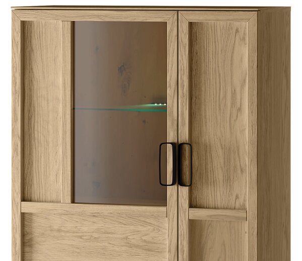 Szynaka Vitrína Limbo 15 95 cm z masivu s LED osvětlením dub Artisan