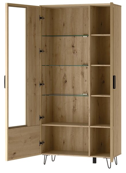 Szynaka Vitrína Limbo 12 95 cm z masivu s LED osvětlením dub Artisan