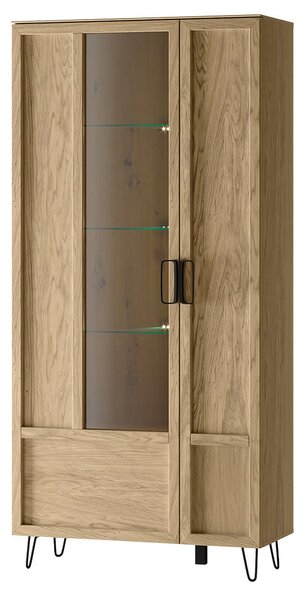 Szynaka Vitrína Limbo 12 95 cm z masivu s LED osvětlením dub Artisan