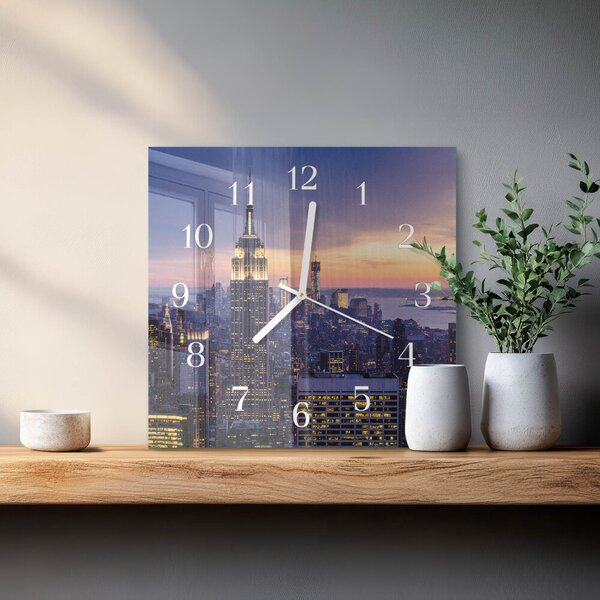 Skleněné hodiny Město zskb-30x30-00084717