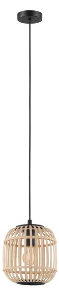 EGLO Závěsný lustr na lanku BORDESLEY, dřevo, 110x21cm 43231