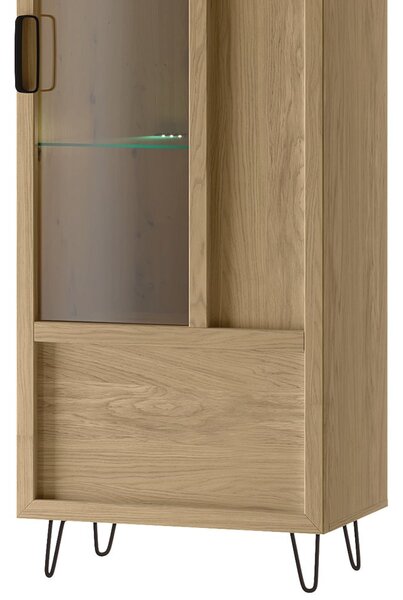 Szynaka Vitrína Limbo 11 65 cm z masivu s LED osvětlením dub Artisan