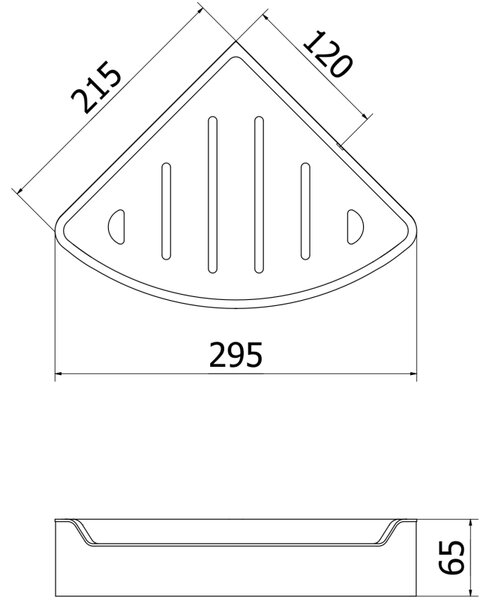 Mexen Rivon-C, rohová polička, bílá, 70A8525-20