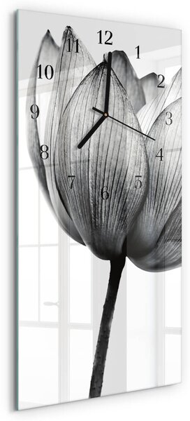Skleněné hodiny vertikální Tulipán zsppc-30x60-00170758