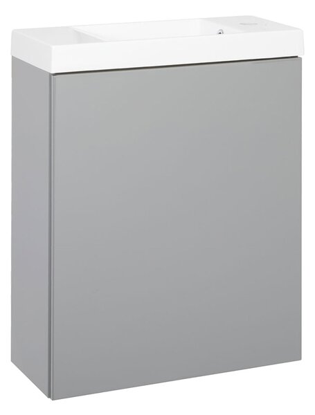 Koupelnová skříňka s keramickým umyvadlem Swing G 50/22, šedá