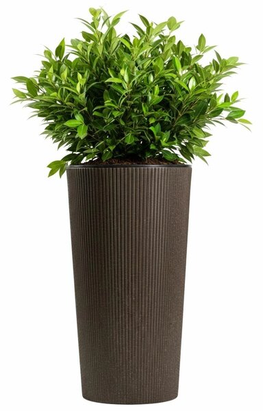 PLASTOVÝ KVĚTINÁČ URBANIKA ECO 57X29,5 CM TMAVĚHNĚDÁ