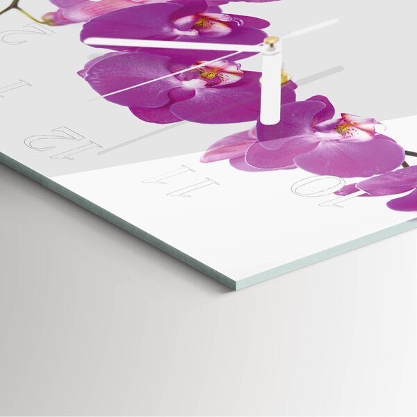 Skleněné hodiny Orchidej zskb-30x30-00082159