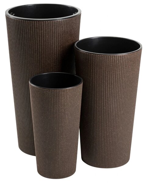 PLASTOVÝ KVĚTINÁČ URBANIKA ECO 57X29,5 CM TMAVĚHNĚDÁ